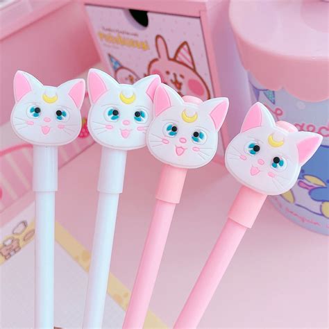 *Free Shipping*ARTEMIS KITTY PEN SET ( 2 pink + 2 whites pens ) from OCEAN KAWAII in 2021 ...