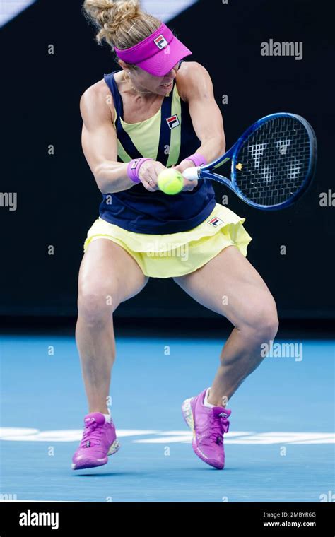 Melbourne, Australia, 21st Jan, 2023. Laura Siegemund from Germany is ...