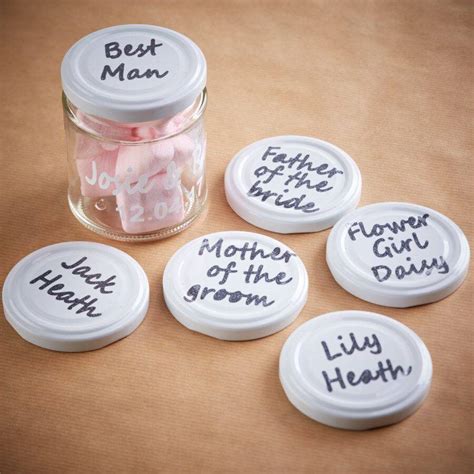 personalised wedding favour jars by pink biscuits | notonthehighstreet.com