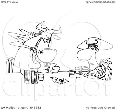 Royalty-Free (RF) Clip Art Illustration of a Cartoon Black And White ...