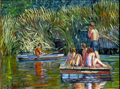 DAILY PAINTERS MARKETPLACE: The bathers, oil painting, figures painting ...