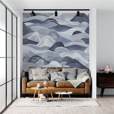 Watercolor Waves Wallpaper - Buy Online | Happywall