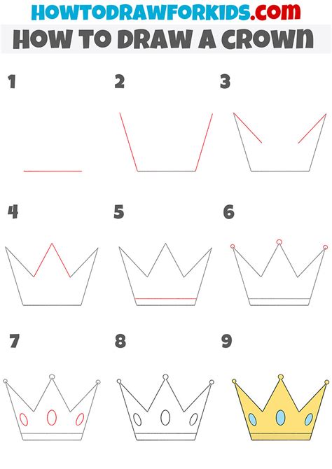 How To Draw A Queen Crown Step By Step