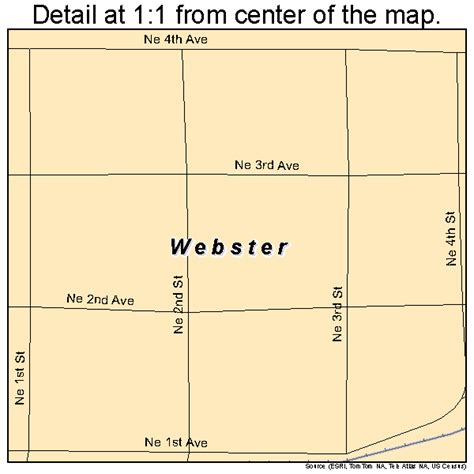 Webster Florida Street Map 1275600