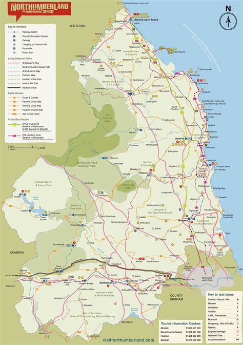 Download leaflets and guides | Visit Northumberland | Northumberland map, Northumberland ...