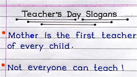 Slogans On Teachers Day | Teachers Day Slogan In English | Study Koro ...