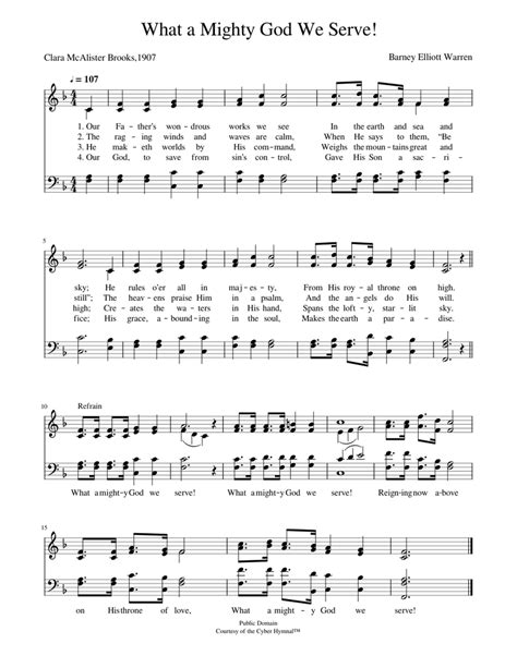 What a mighty god we serve! - Barney E. Warren - piano tutorial