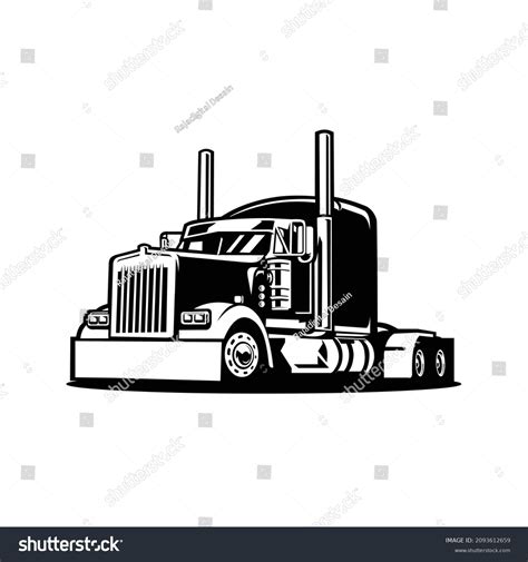 Semi Truck 18 Wheeler Silhouette Vector Stock Vector (Royalty Free) 2093612659 | Shutterstock