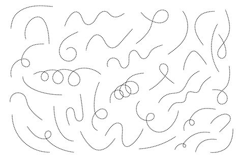 Hand drawn dotted line vector set 26487093 Vector Art at Vecteezy