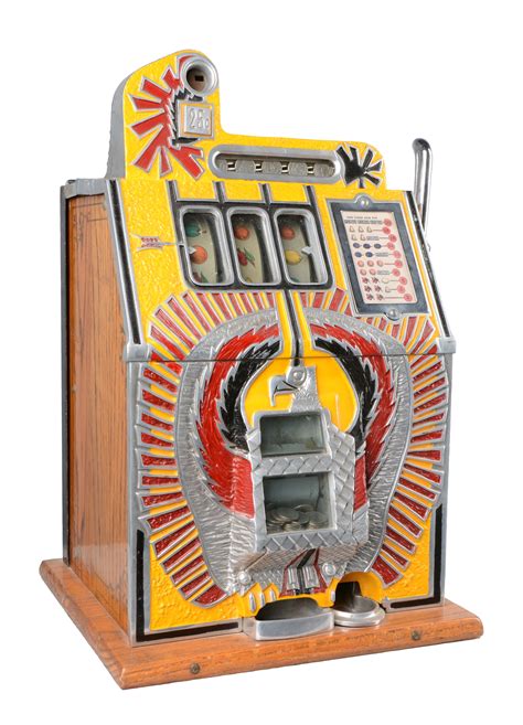 Lot Detail - **25¢ MILLS NOVELTY WAR EAGLE SLOT MACHINE