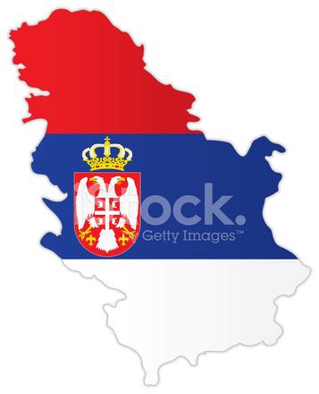 Serbia Map With Flag Stock Photo | Royalty-Free | FreeImages