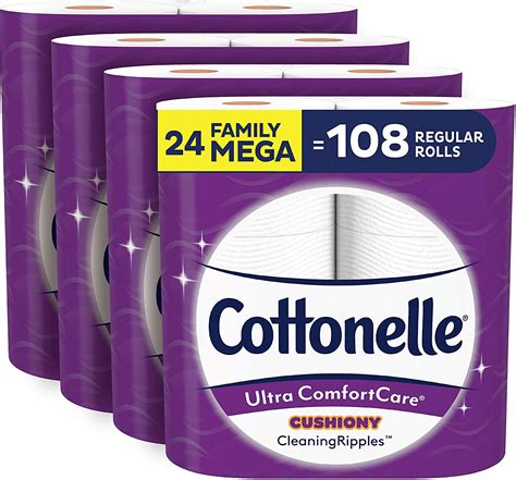 Cottonelle Ultra ComfortCare Soft Toilet Paper with Cushiony ...