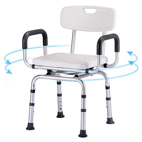 Buy PAYRFV Pivoting Swivel Shower Chair for Elderly Seniors, 360 ...