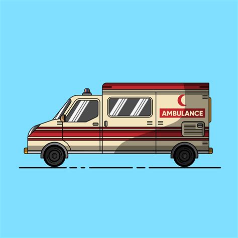 Ambulance in flat vector illustration 22795781 Vector Art at Vecteezy