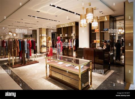 Selfridges department store interior, Gucci shop in London Stock Photo ...