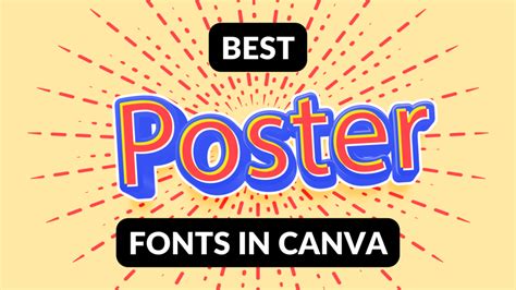 Best Poster Fonts in Canva - Canva Templates