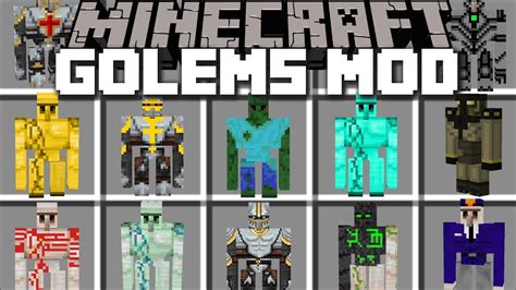 Minecraft MORE GOLEM MOD / BUILD GOLEMS TO FIGHT THE ZOMBIE APOCALYPSE!! Minecraft Mods - YouTube