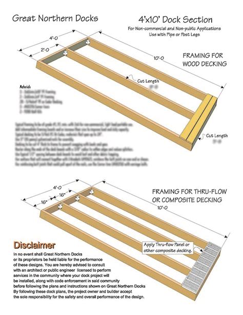 Buy a Dock Section Plan 4'x10' Online Today