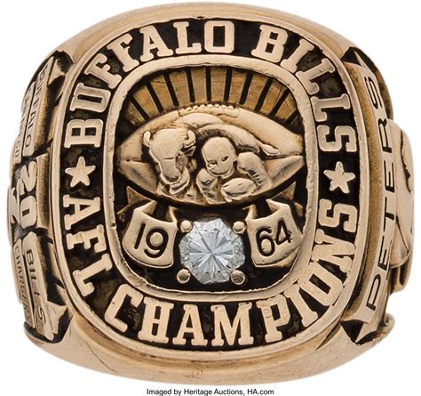 1964 Buffalo Bills AFL Championship Ring Presented to Journalist | Lot ...