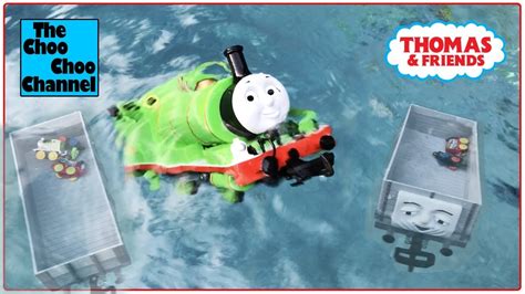 HUGE CRASH! PERCY from THOMAS & FRIENDS Crashes into a pool with over ...