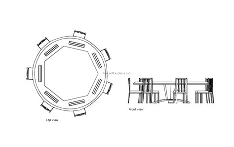 Poker Table - Free CAD Drawings