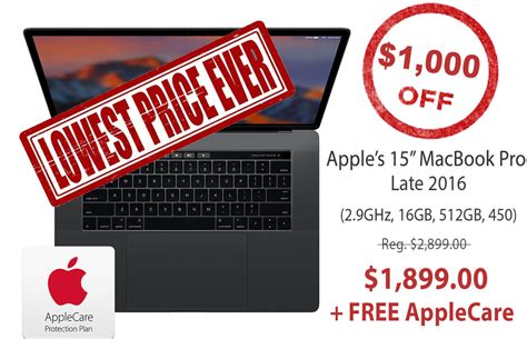 Killer Deals: $1,000 to $1,300 off plus free AppleCare on Apple's 15" MacBook Pro with no tax in ...