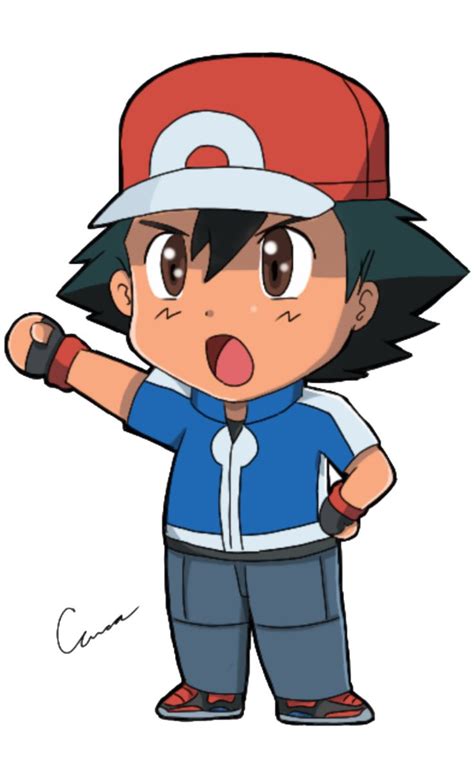 Chibi Ash by TrainerAshandRed35 on DeviantArt | Chibi, Pikachu art ...