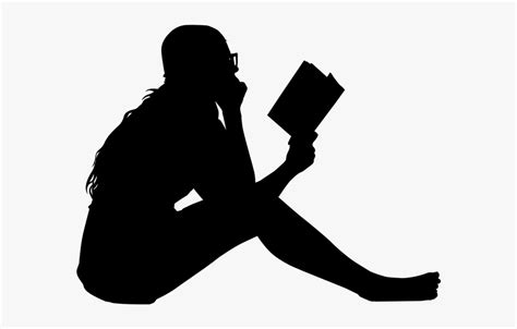 Girl Reading Book - Girl Reading Book Silhouette , Free Transparent ...