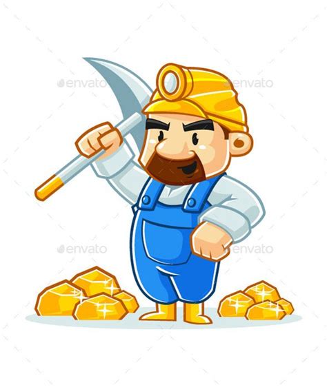 Miner | Mascot design, Stock vector, Theme park