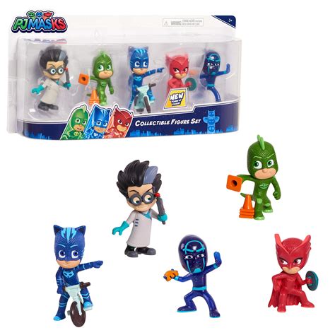 Buy PJ S Collectible 5-Piece Figure Set,Catboy, Owlette, Gekko, Romeo, and Night Ninja, Kids ...