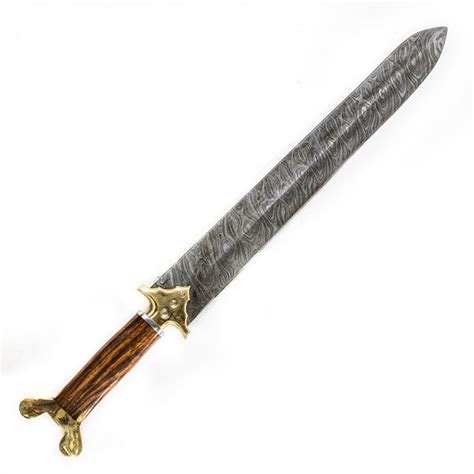 Acinaces Sword- Scythian Sword- High Carbon Damascus Steel -25" - Battling Blades