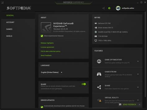 Download NVIDIA GeForce Experience 3.21.0.33