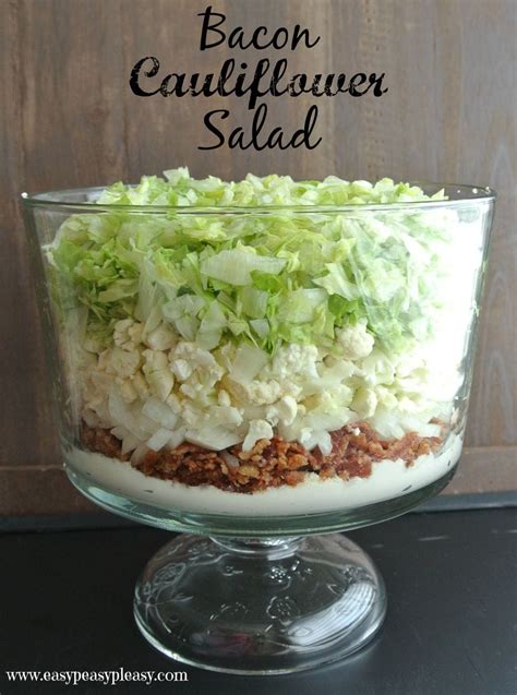 Bacon Cauliflower Salad - Easy Peasy Pleasy