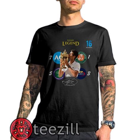 Novak Djokovic Living Legend Champion Wimbledon 2019 signature shirt ...