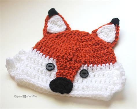 Crochet Fox Hat - Repeat Crafter Me