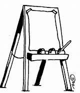 Easel Coloring Page sketch template