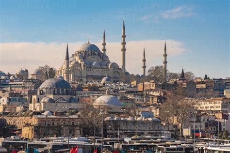 Turkey, Istanbul, Rustem Pasha Mosque, Suleymaniye Mosque and ...