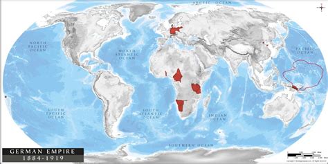 German Empire Map, German Colonial Empire Map