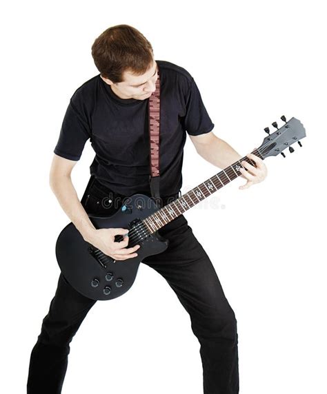 Guitarist stock image. Image of electric, black, guitarist - 24854377