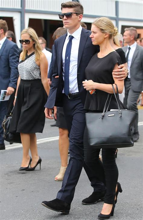 Phillip Hughes funeral: bowler Sean Abbott supported by girlfriend ...