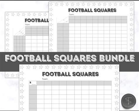 Printable Football Squares, 2023 Superbowl Game, Football Betting Games ...