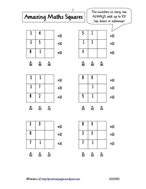 Maths amazing-squares