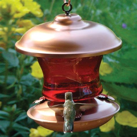 WoodLink Metal Hummingbird Feeder Glass Hummingbird Feeders ...