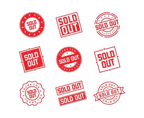 Sold Out Stamp Badge Emblem Logo for business Store logo design vector 8710329 Vector Art at ...