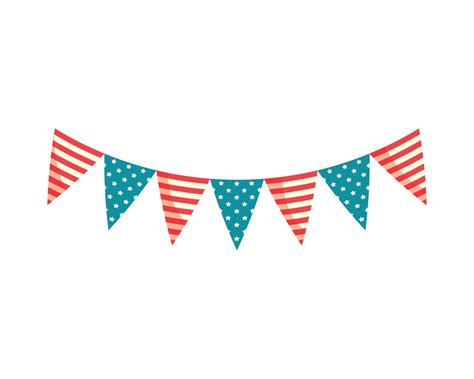 bunting american flag color 10460764 Vector Art at Vecteezy