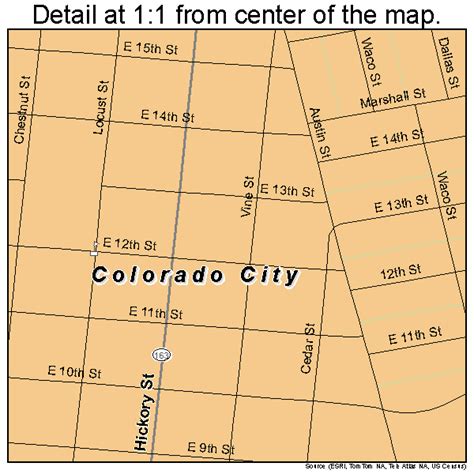 Colorado City Texas Street Map 4816120