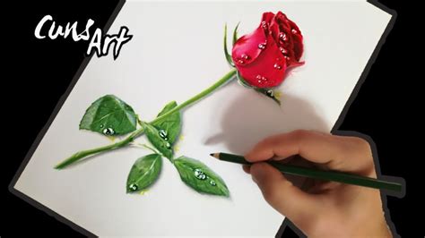 COMO DIBUJAR UNA ROSA REALISTA / how to draw a realistic rose - YouTube