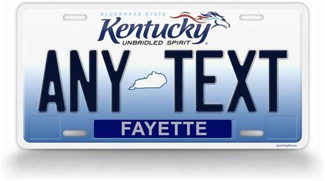 Amazon.com: SignsAndTagsOnline Kentucky Personalized License Plate Custom Any Text KY State Auto ...