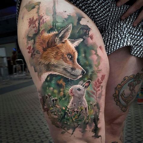 Fox & Rabbit, Realistic Thigh Piece