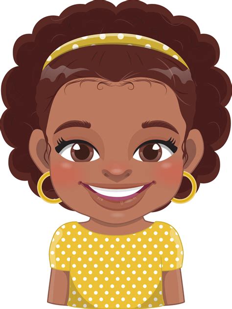 Cute African American Girl Cartoon Character Png 1998 - vrogue.co